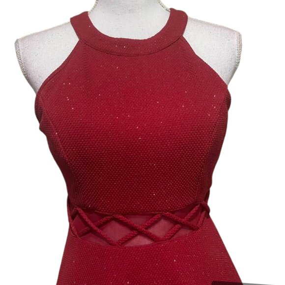 Emerald Sundae A-Line Flirty Sleeveless Mini Holiday Event Party Sequins… - Picture 13 of 15